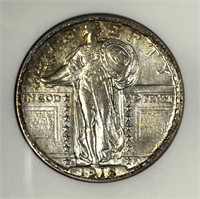 1918-S Standing Liberty Quarter ANACS AU58 details