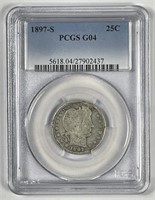 1897-S Barber Silver Quarter PCGS G4