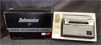 Vintage Delmonico Transistor Radio, Not Tested