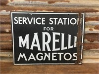 Original Double Sided Marelli Magneto Enamel Sign