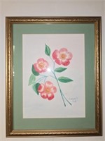 Framed flower print by conwell 1998