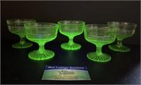 Set of Five Uranium Ice Cream Dishes