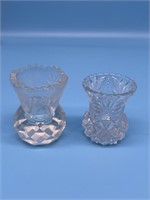 2 Crystal Toothpick Holders