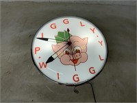 PIGGLY WIGGLY LIGHTED CLOCK