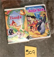 Bambi & The Jungle Book VHS Tapes
