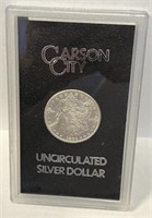 S - CARSON CITY UNCIRCULATED SILVER DOLLAR (2)