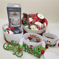 Snowman Stack Box w/ Ornaments, Ribbion, SipCup