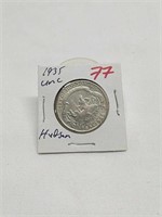 1935 Hudson commemorative half dollar UNC