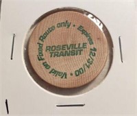 Roseville Transit Wooden Nickel