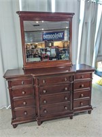 Vintage Cherry Dresser w/ Mirror