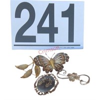 Marked .925 & .800 Silver Brooches (34.67g)