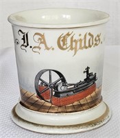 Antique Limoges Steam Engine Occupational Mug
