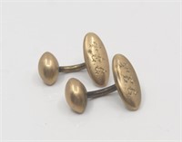 PAIR OF 10K STAMPED GOLD CUFF LINKS