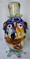 1970's Murano Glass Clown Decanter w/ Tophat