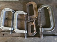 Lot of large C clamps