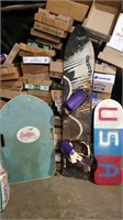 Usa sign,snowboard, vintage skimboard