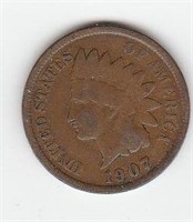 1907 US Indian Head Copper Penny
