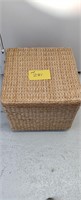 Rolling Wicker storage chest.