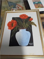 Signed Krum Floral Oil on Canvas