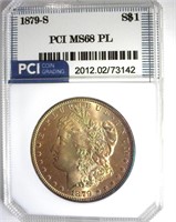 1879-S Morgan MS68 PL LISTS $10000