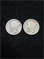 1939 D & 1941 S Mercury Dimes