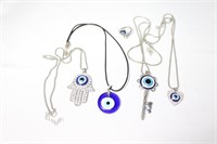 Lot of Misc Evil Eye Jewlery - rings, necklace etc