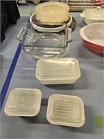 Pyrex. CorningWare baking dishes as shown