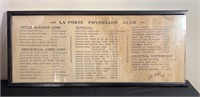 LaPorte Physicians Club, Dr. Kistler Price Board