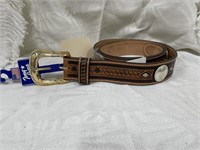 Tony Lama Leather Belt Sz 44