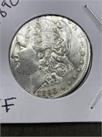 1890 MORGAN SILVER DOLLAR - VF