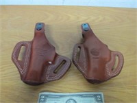 2 Galco FL206 Leather Gun Holsters