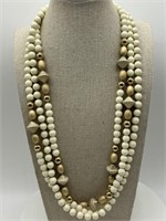 Vintage Alabaster Brand 3-Strand Necklace