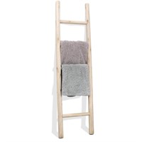 FUIN 5ft Wood Blanket Ladder Living Room Decorativ