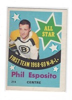 PHIL ESPOSITO 1969-70 OPC HOCKEY ALL STAR #214