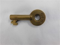 Railroad brass key C&O