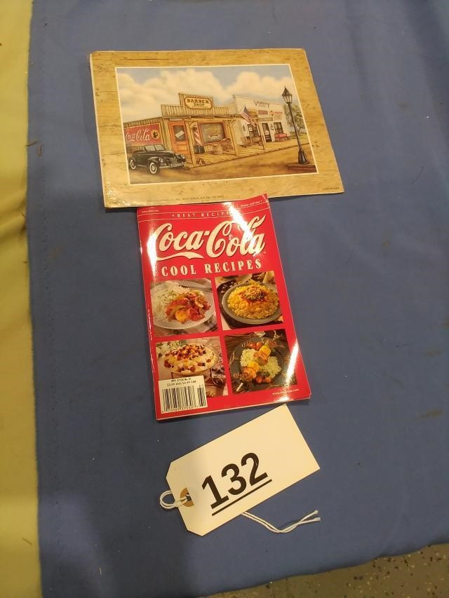 Coca-Cola Litho Print and Coca-Cola Cookbook