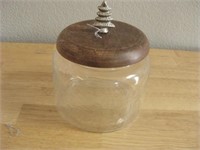 7" Wood Lidded Jar