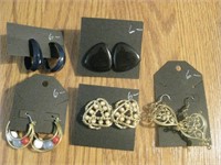 Five Assorted Pairs Fashion Earrings