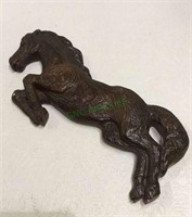 Vintage plaster horse wall plaque. Note: