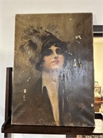 ANTIQUE OIL ON CANVAS PAINTING SIGNED PIERA