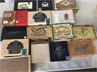 16 Asstd Collectable Cigar Boxes