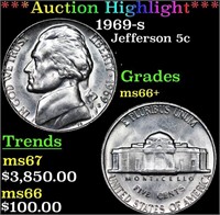 ***Auction Highlight*** 1969-s Jefferson Nickel 5c