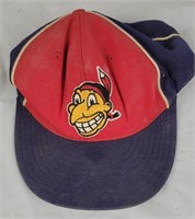 Clev Indians Cooperstown Fitted Hat/ Needs Cleaned