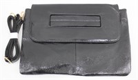 New Black Pleather Clutch Bag / Purse