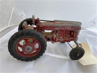 Hubley Die Cast Tractor 9"- missing paint