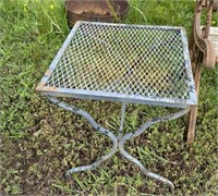 Small Wrought Iron Patio Side Table