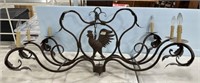 Wrought Iron Rooster Hanging Light Fixture