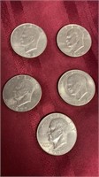 5 EISENHOWER DOLLARS