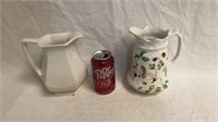 Old Foley porcelain strawberry pitcher and