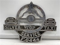Metal Silver Top Taxi Sign